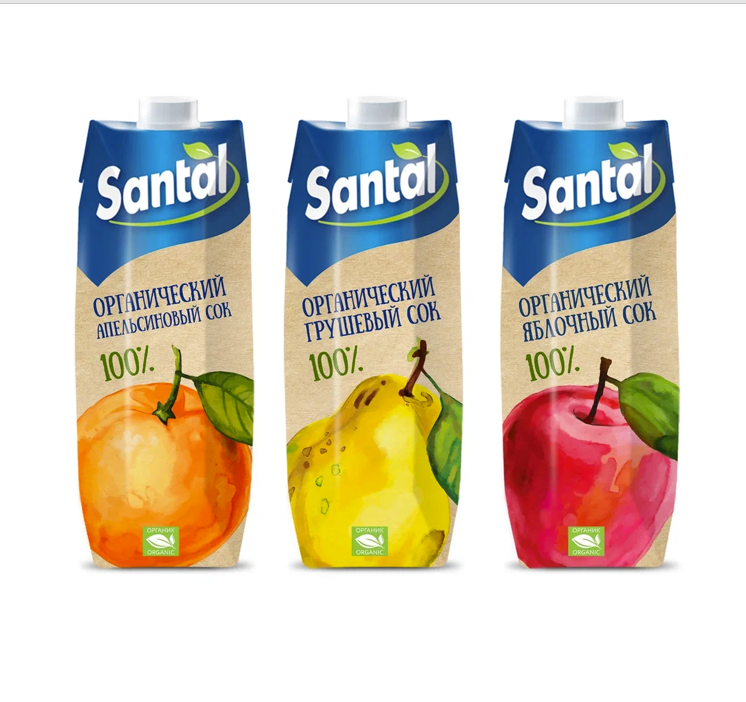 Разаботка упаковки сока SANTAL BIO