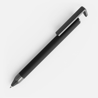 Ручка шариковая Standic с подставкой для телефона, черная