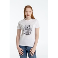 Футболка женская Bear, белая, размер S
