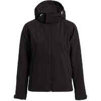 Куртка женская Hooded Softshell черная, размер L