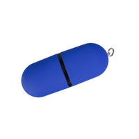 USB-флешка на 128 ГБ 3.0 USB, с покрытием soft-touch, синий