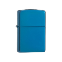 Зажигалка ZIPPO Classic с покрытием Sapphire™, латунь/сталь, синяя, глянцевая, 38x13x57 мм