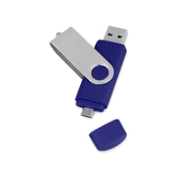 USB/micro USB-флешка 2.0 на 16 Гб «Квебек OTG», синий
